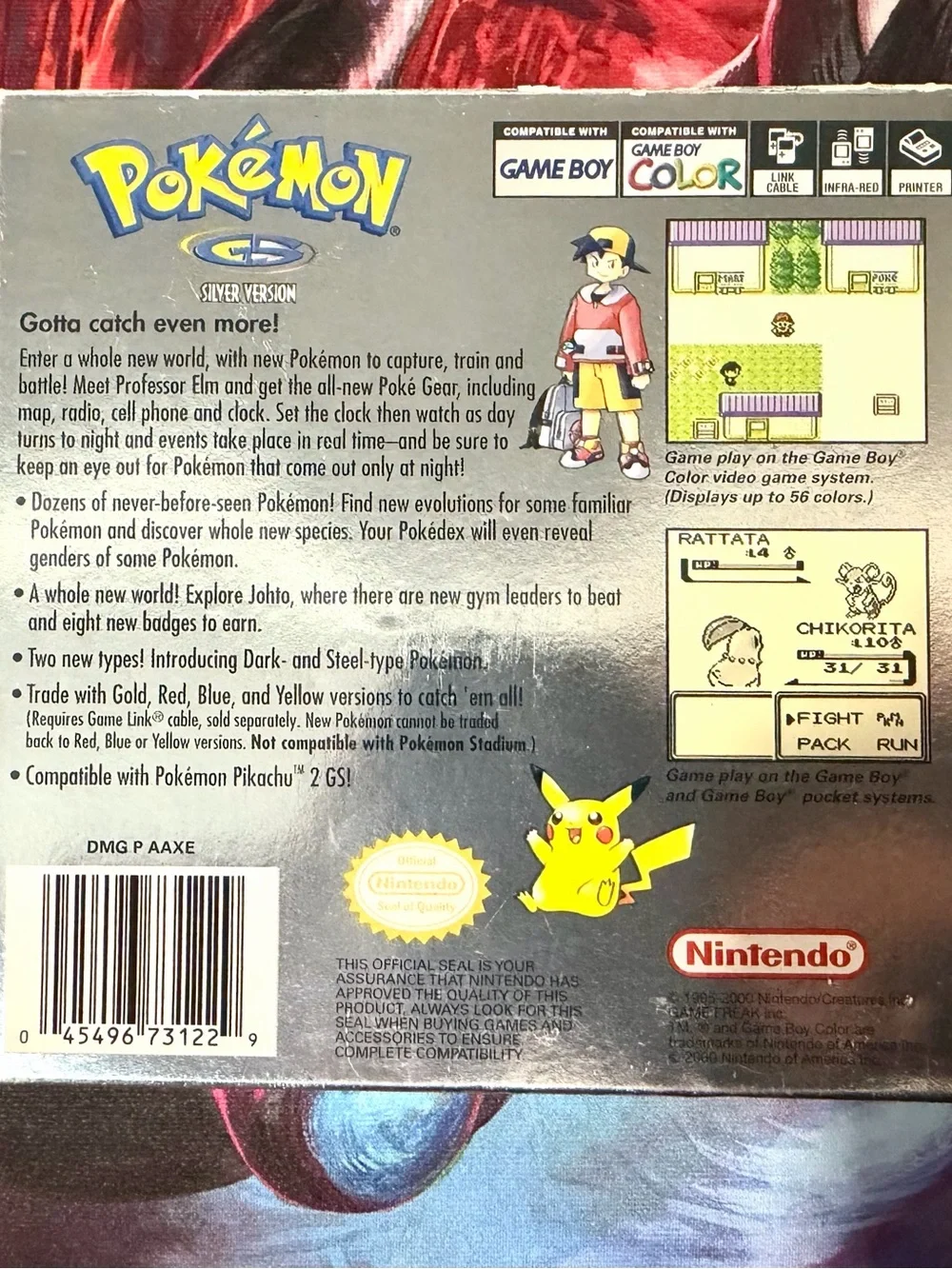 Pokemon Silver Version Game Boy Color Game CIB
